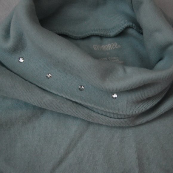 Gymboree Girls Size M (8), Dusty Light Blue Cotton Turtleneck - Picture 3 of 8